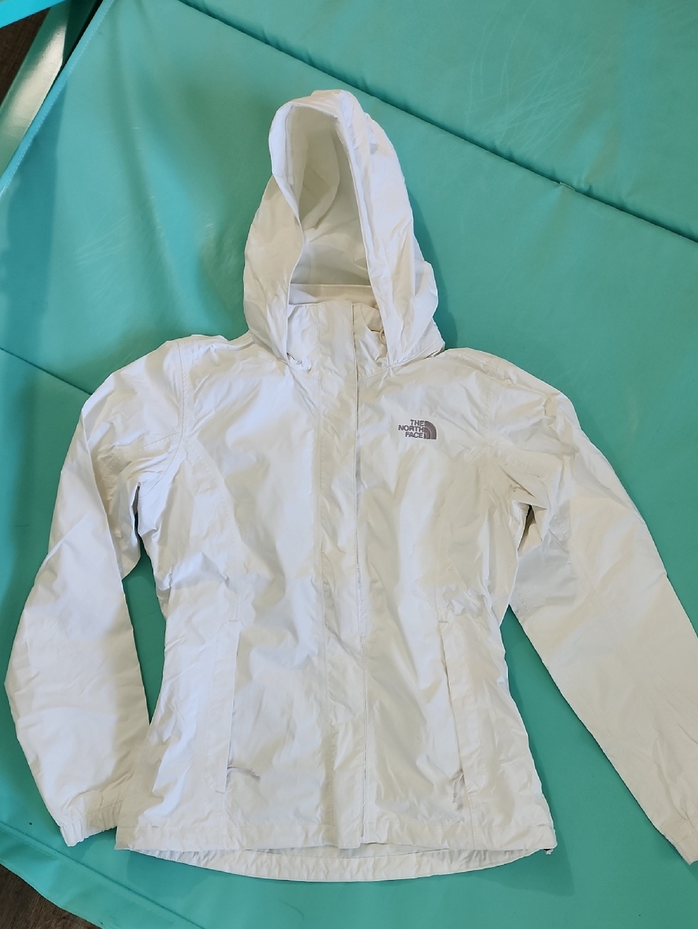 The North Face White Hooded Shell Jacket